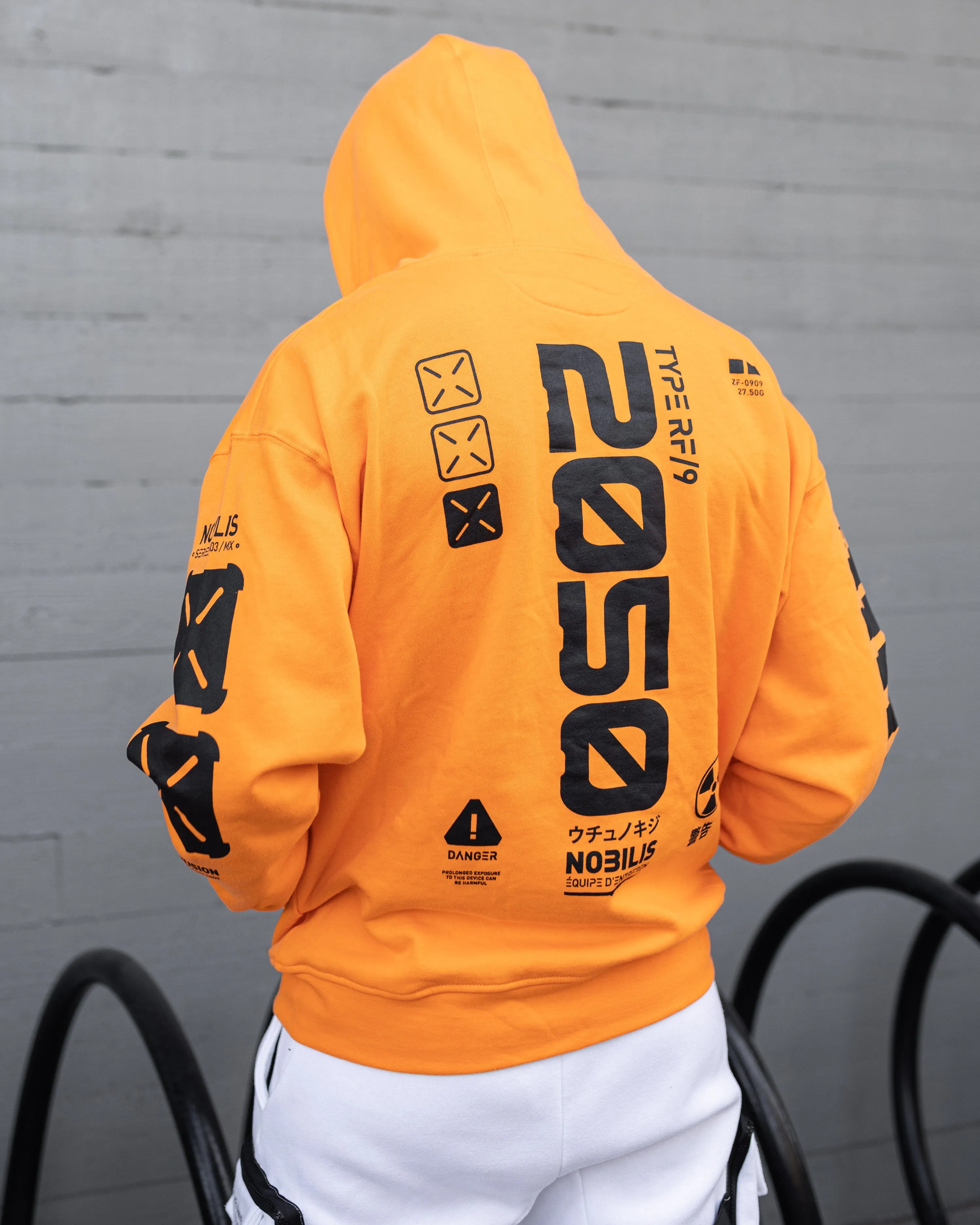 Y-2050 Safety Orange Zip Hoodie